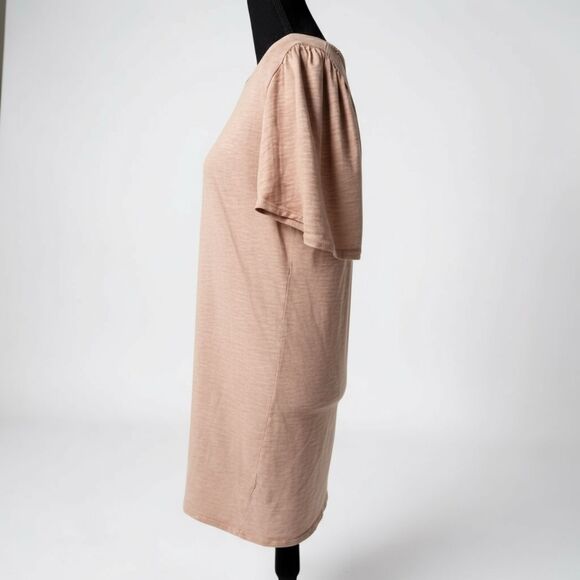 Nation LTD Mallory Flutter Sleeve Dress Small 100% Cotton Boho Chic Casual - Picture 5 of 7